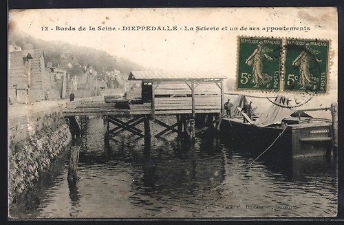 Cpa dieppedalle scierie et - dieppedalle,,