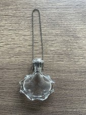 Ancien flacon à sel en cristal taillé et argent massif XIX siècle