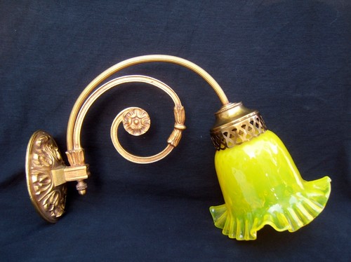 Tulipe verre clichy ancienne - tulipe,