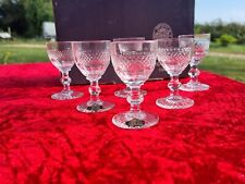 BELLE SERIE DE 6 VERRES A LIQUEUR EN CRISTAL DE SAINT LOUIS MODELE TRIANON