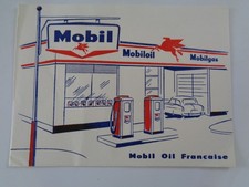 Buvard Mobiloil - garage - pompe a essence - huile