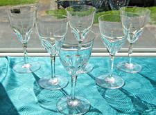 6 verres à eau en cristal de