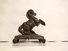 Cheval à l'Antique en Fonte Dorée / 19ème / Statue Sculpture