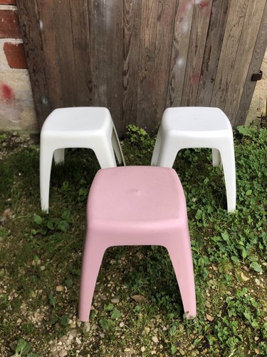 Série tabourets ancien - série, 3