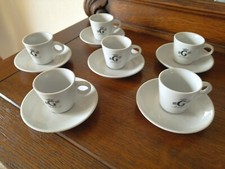 6 TASSES A CAFE EN PORCELAINE