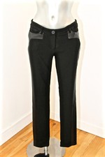 pantalon stretch et faux cuir