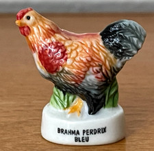 Fève Coq Brahma Perdrix Bleu ⭐ Galette des Rois French Charm