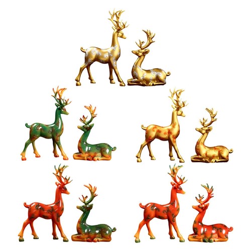 Lot sculptures cerf en - de,