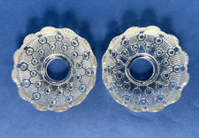 2 coupelles bobèche cristal de Portieux, lustre girandole candélabre chandelier