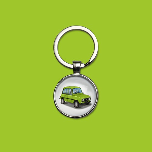 Porte clefs safari verte - r4,
