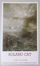 ROLAND CAT affiche originale exposition 1983