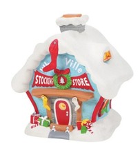 Department 56 Dr.Seuss The Grinch Village Who-Ville Bas Magasin Allumé Bâtiment