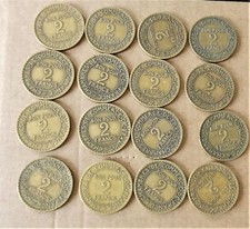 PIECES ANCIENNES  CHAMBRE DE COMMERCE DE FRANCE 16 PIECES  2 FRANCS 1922 à 1925