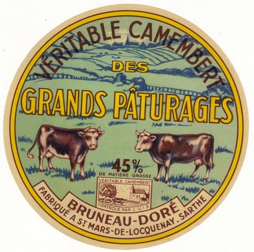 Etiquette camembert des - etiquette,