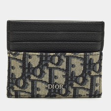 Porte-cartes Dior noir oblique