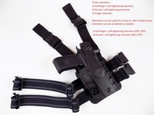 Étui GLOCK 19 Premium High Level Heavy Duty Professional Leg Police V3 - TOP