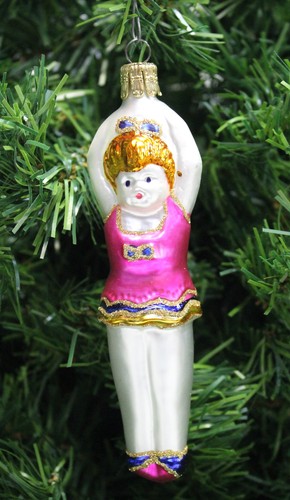 Vintage hand blown painted - &,