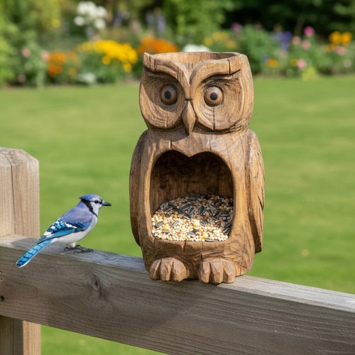 Mangeoire oiseaux hibou - oiseaux,