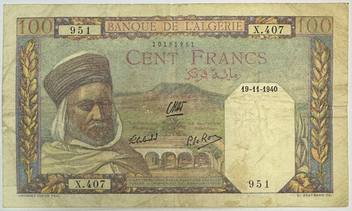 Algerie 100 francs - -,