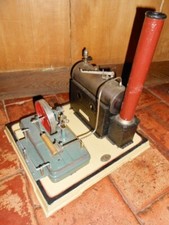 Machine à vapeur J F Josef Falk ?  cuve horizontale tôle laquée ancienne 