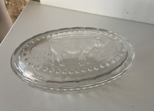 Ancien beurrier ovale - ovale, en