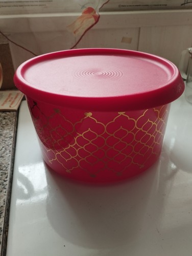 Tupperware boîte ronde rouge - tupperware,