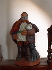 Grand santon ancien signé