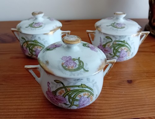 Anciens pots crème xixe - pots, (