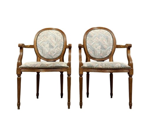 Paire fauteuils louis xvi a - fauteuils,
