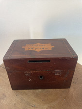Ancienne Boîte En Bois Caisse D’épargne Tirelire collection