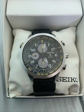 RARE MONTRE HOMME SEIKO PROSPEX AVIATEUR V175 SOLAIRE CHRONOGRAPHE ALARME JAPAN
