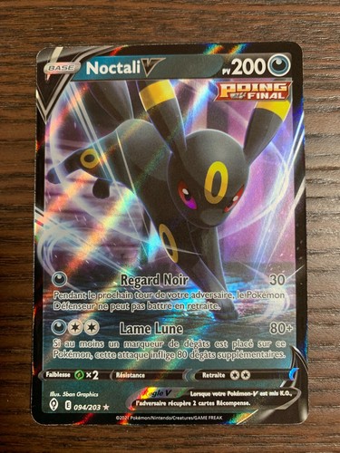 Carte pokémon noctali - pokémon, v