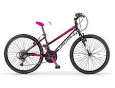 Vélo District 20 Noir Mat+Fuchsia Fluo 6 Vitesses Femme Fille Enfant MBM