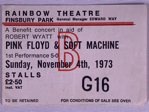 Pink floyd ticket original - floyd,