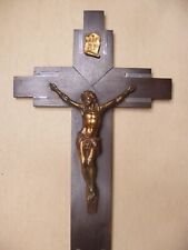 Superbe et rare crucifix mural Art déco - Hauteur 45 cm
