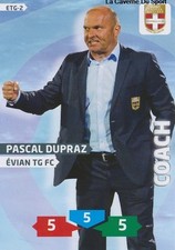 ETG-02 PASCAL DUPRAZ # EVIAN THONON CARD ADRENALYN FOOT 2014 PANINI