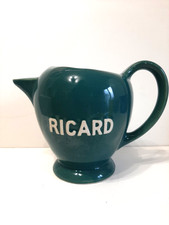 Carafe verte ricard faience - carafe,
