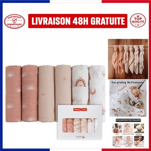 Lot bavoirs mousseline - lot, 6