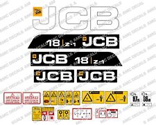 JCB 18Z-1 Mini Digger Pelleteuse Décalque Autocollant Set