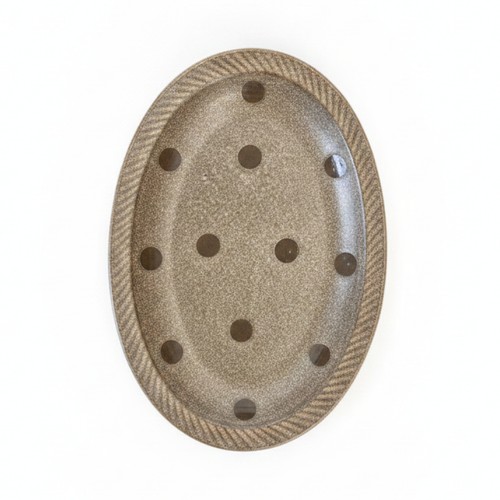 Assiette ovale moucheté - ovale,