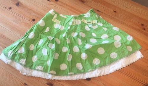 Jupe patineuse verte tachetée