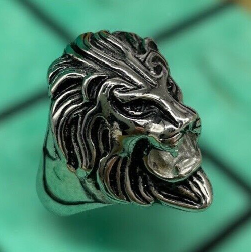 Bague tête lion homme - tête, de