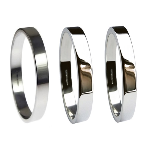 3mm 18ct blanc mariage - 18ct,