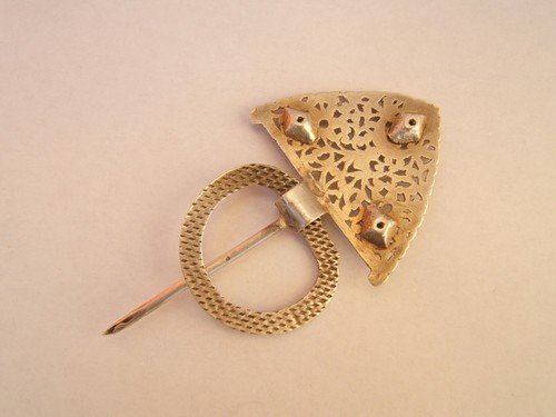 Ancienne grande fibule argent - grande,