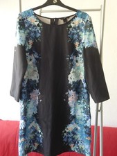 robe tunique noire à fleurs