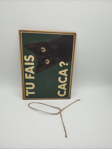 Plaque chat fais caca - plaque, wc