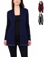 Gilet long femme maille