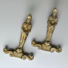 Lot poignées laiton ancien ouvre-lettres coupe-papiers design chevalier