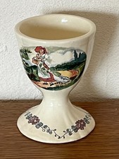 Joli coquetier en faïence ceramique de SARREGUEMINES modèle Obernai / TBE !!!