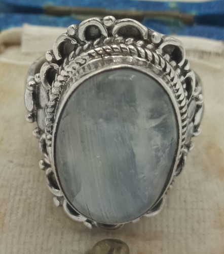 Bague argent pierre de - et,